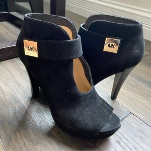 Michael Kors Suede Black Platform Heels